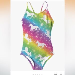 SZ LRG Girls One Piece Swimsuits Quick Dry Beach Swimwear Bathing Suit for Beach